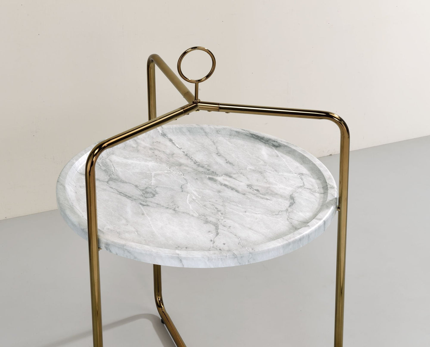 Miro Side Table [White/Gold]