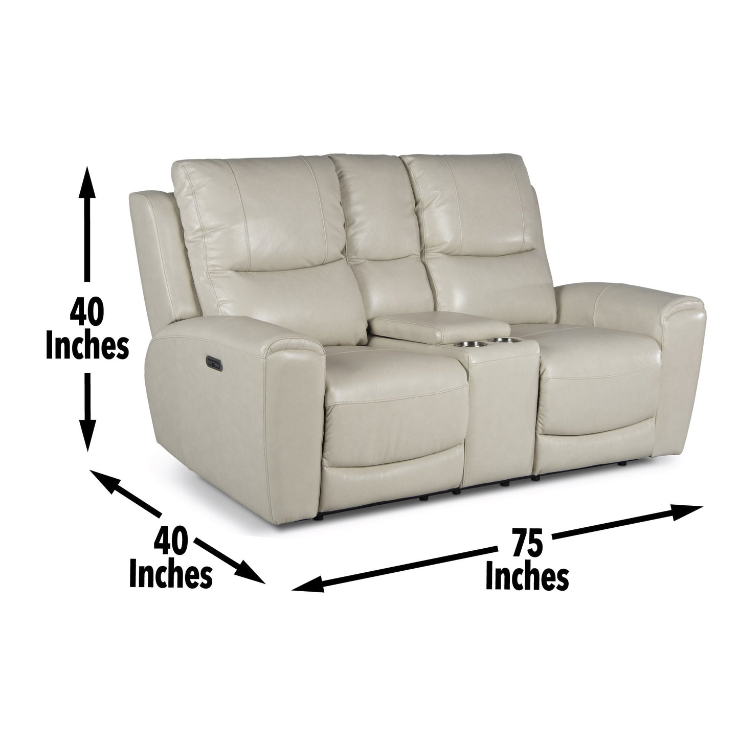 Laurel Pwr-Pwr Console Loveseat