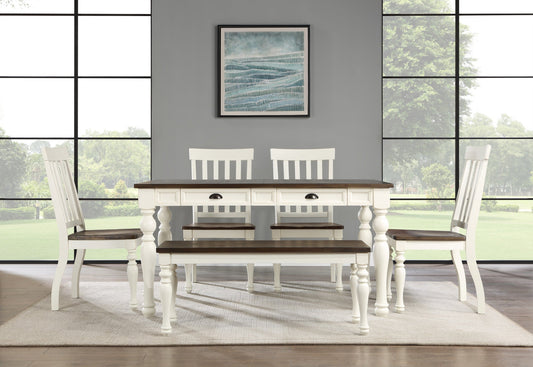 Joanna Ivory/Mocha 6PC Dining Set