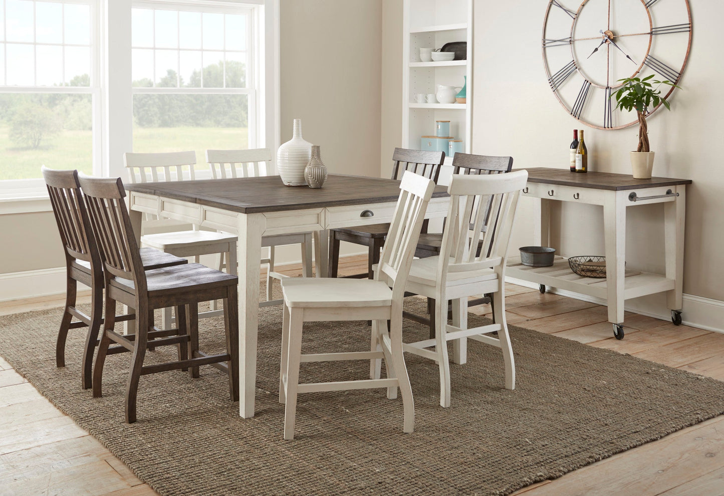 Cayla Counter Chair Dark Oak
