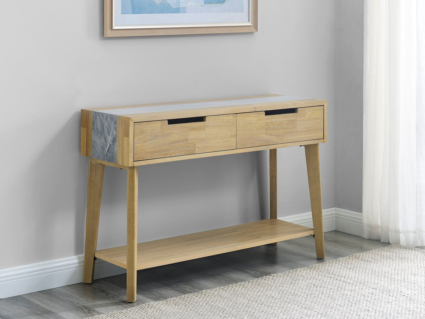 Calgary Gray Sintered Stone Sofa Table