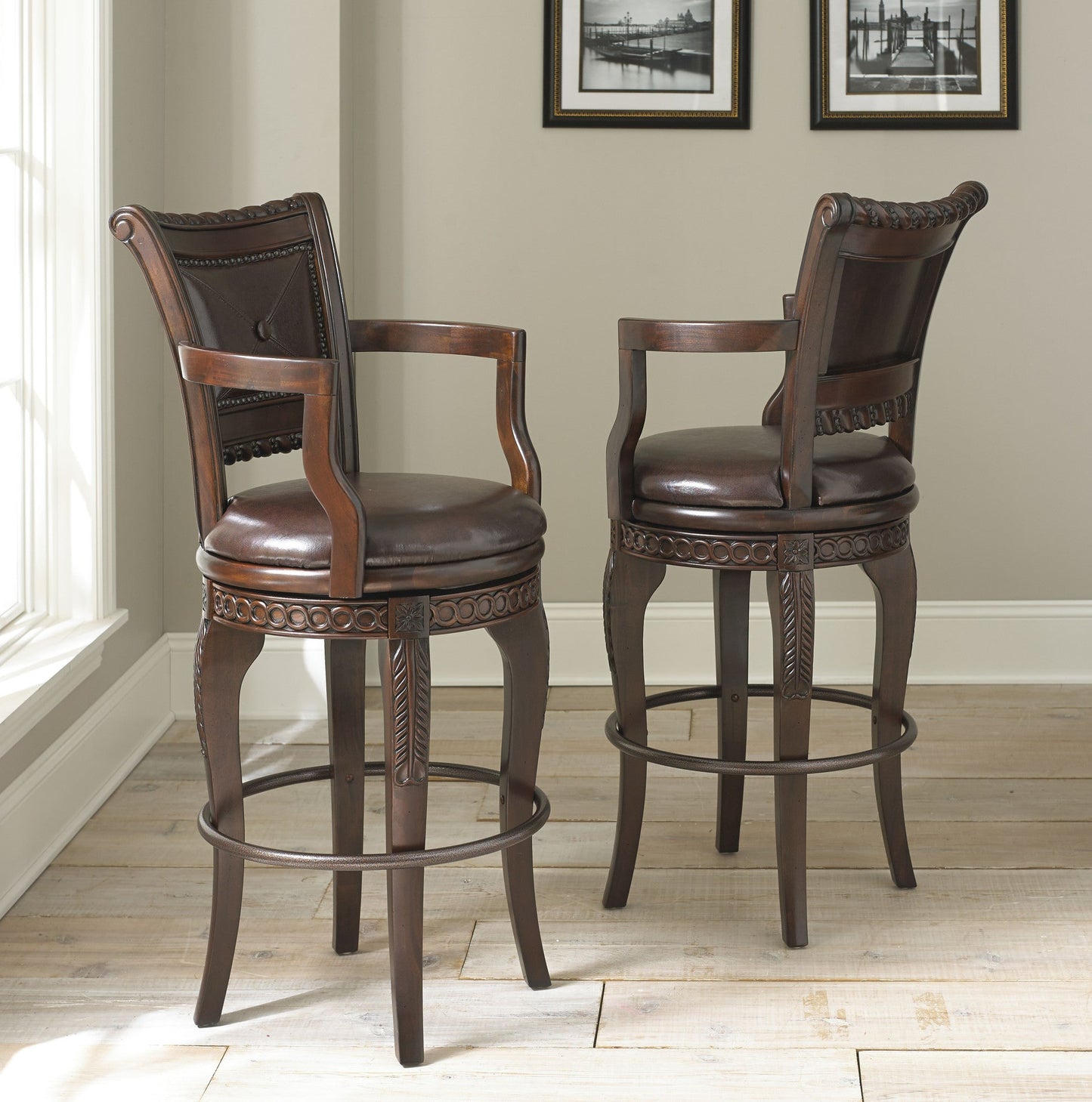 Antoinette PU Swivel Bar Chair