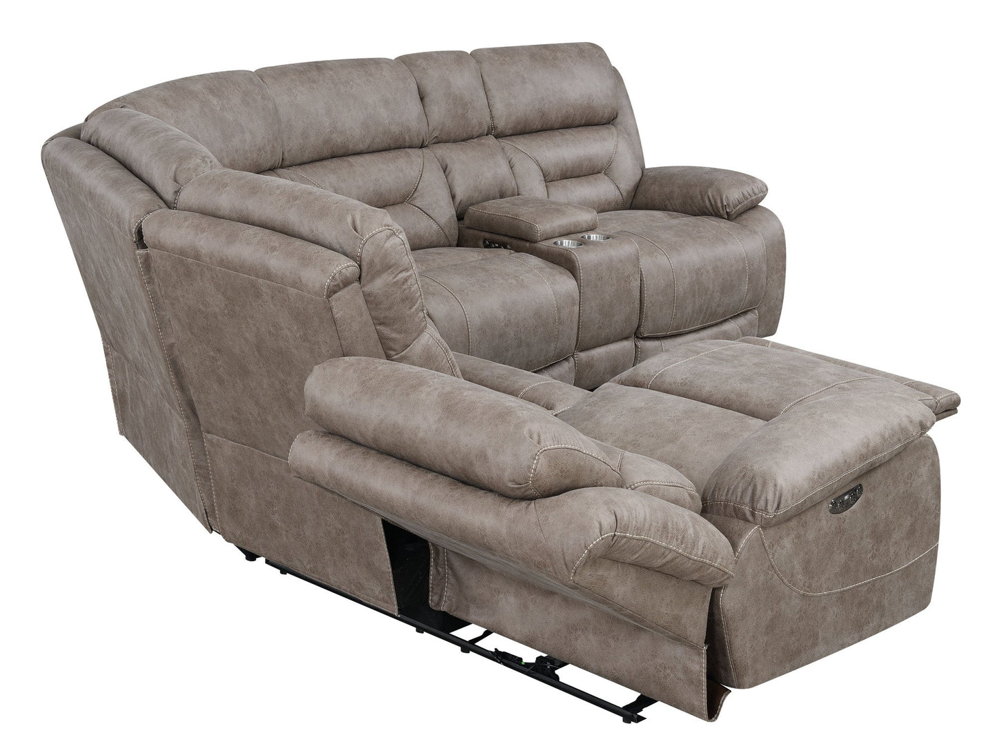 Aria Sand Sectional LAF Dual-Power Reclining Sectional Loveseat