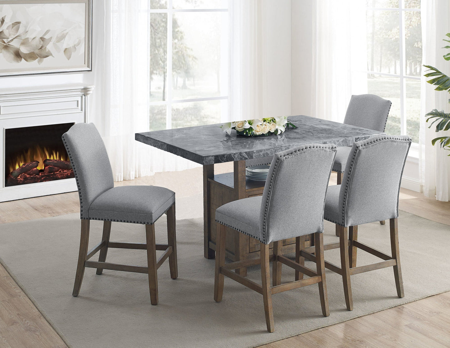 Grayson Gray Marble Counter 5PC