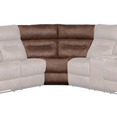 Rudger (Sectional) Brown Wedge
