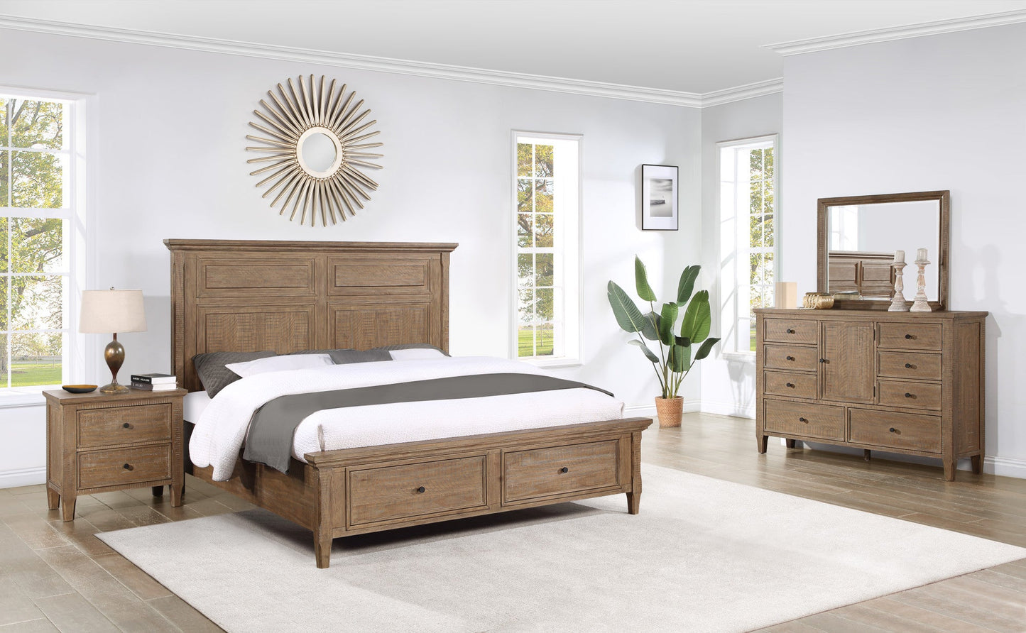 Riverdale Driftwood Queen Panel Headboard