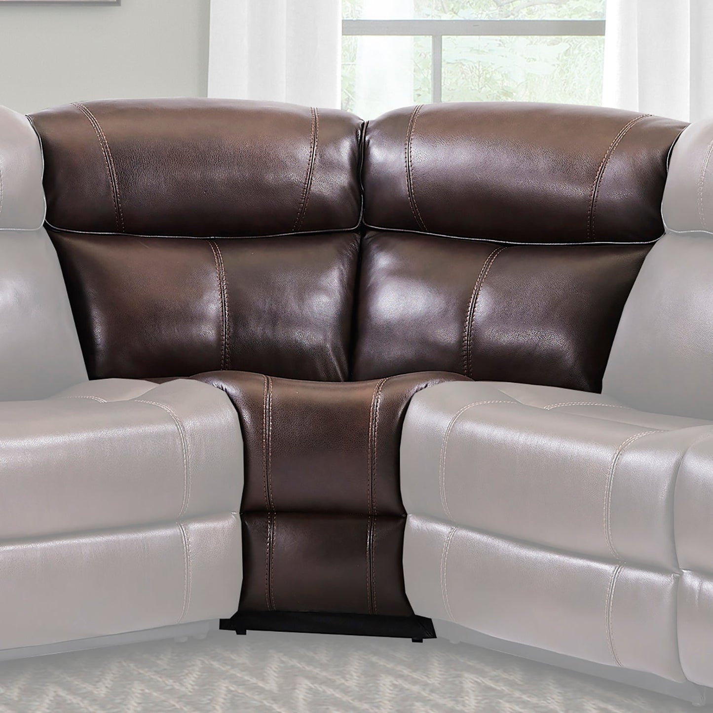 Eclipse Florence Brown Sectional Corner Wedge