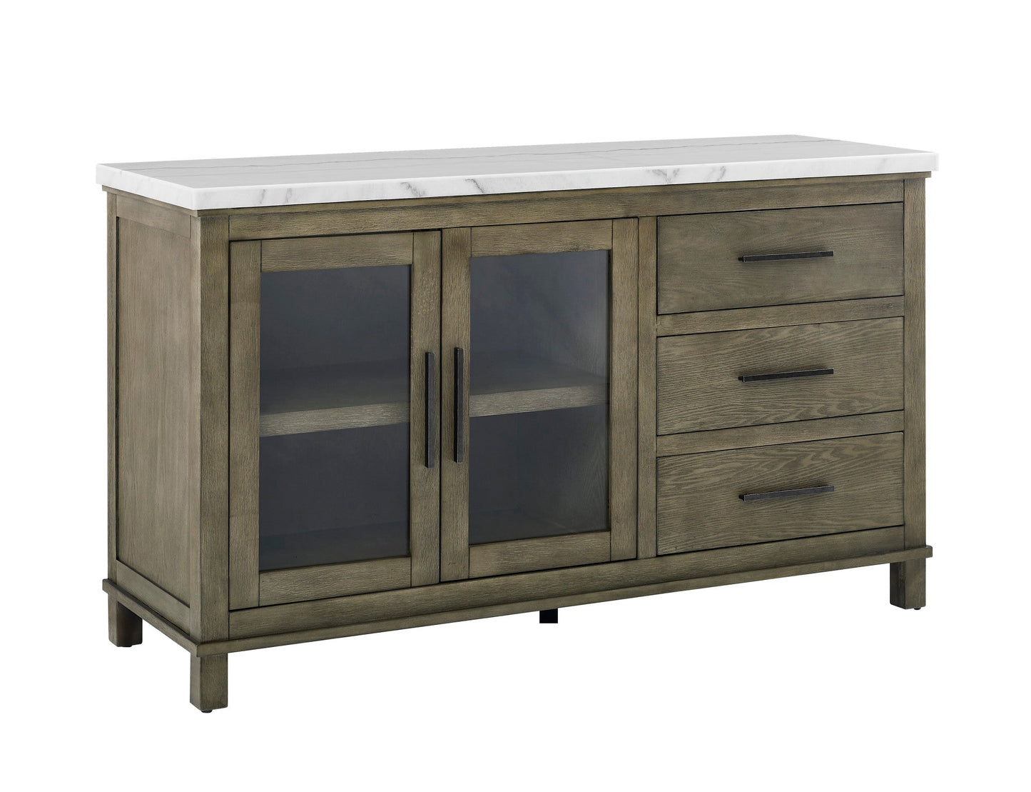 Grayson White Marble Top Server