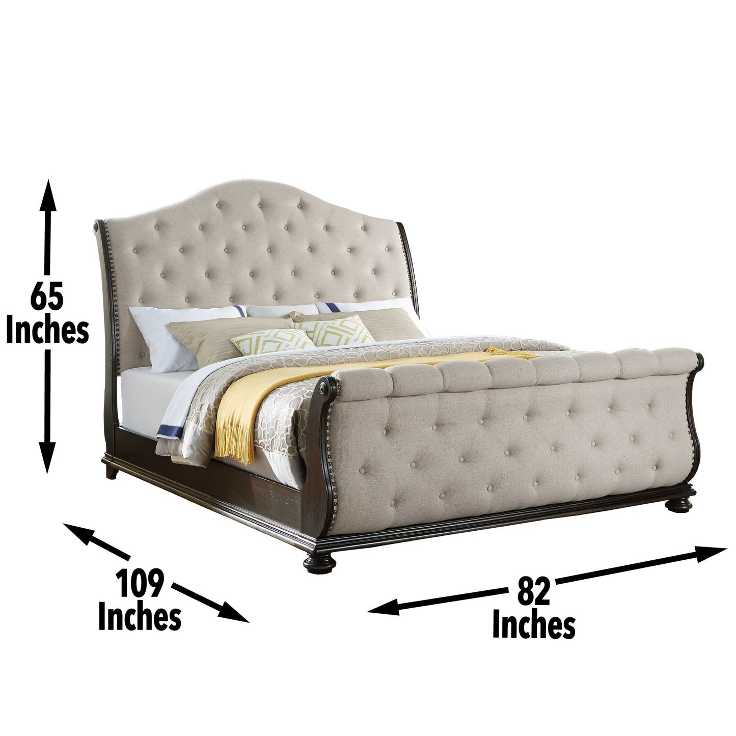 Rhapsody King Sleigh 4pc Set