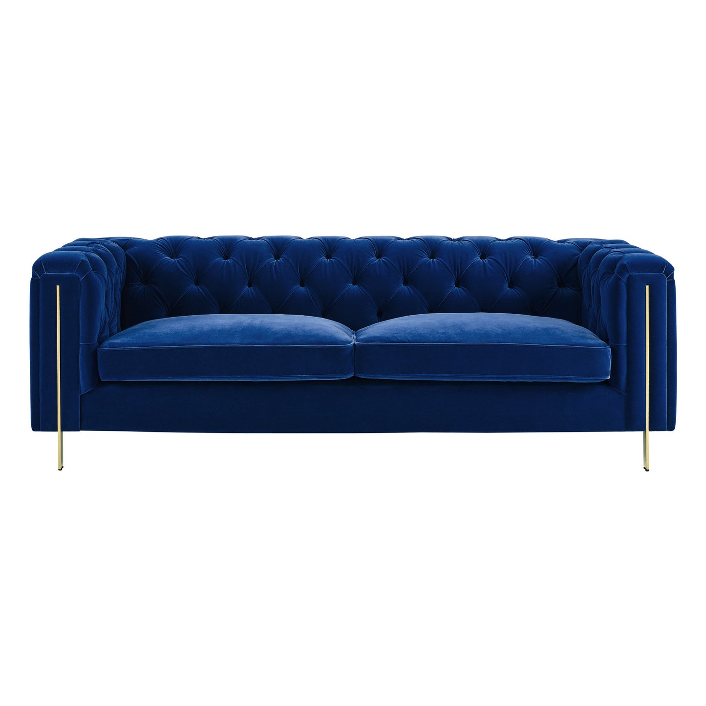 Charlene Blue Velvet Sofa Love 2PC