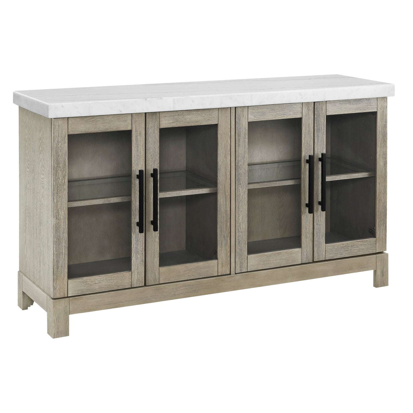 Carena White Marble Top Sideboard w/Powe