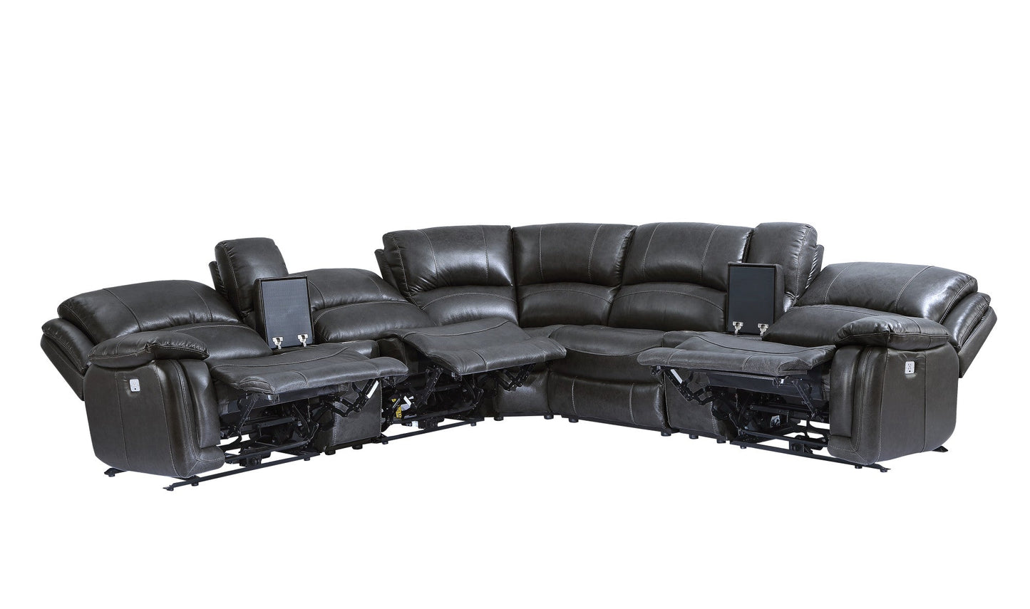 Denver Charcoal Sectional Armless Chair