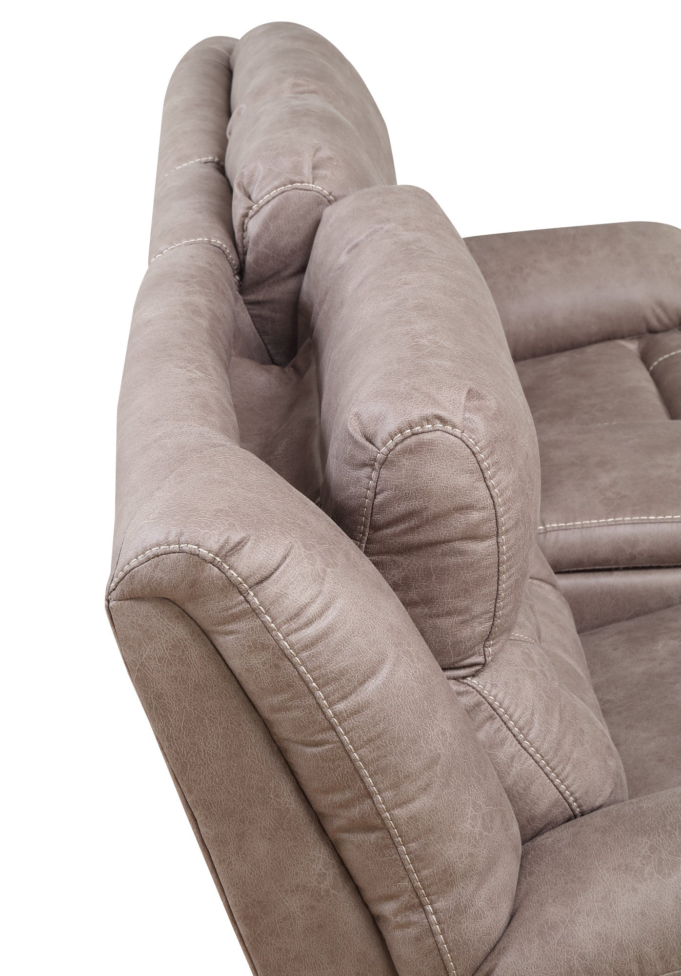 Arial Sand Dual-Power Reclining Console Loveseat
