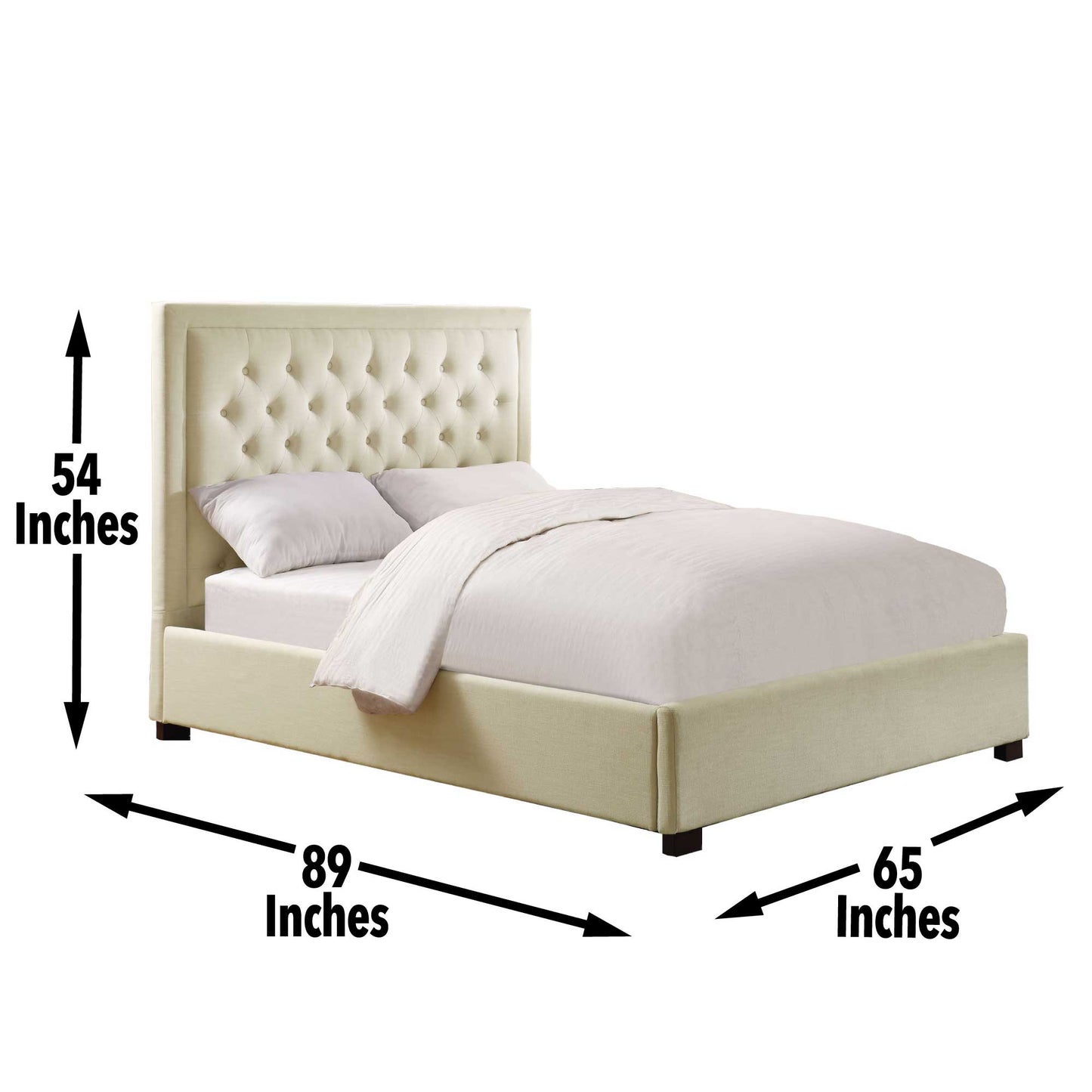 Isadora Queen Bed  White
