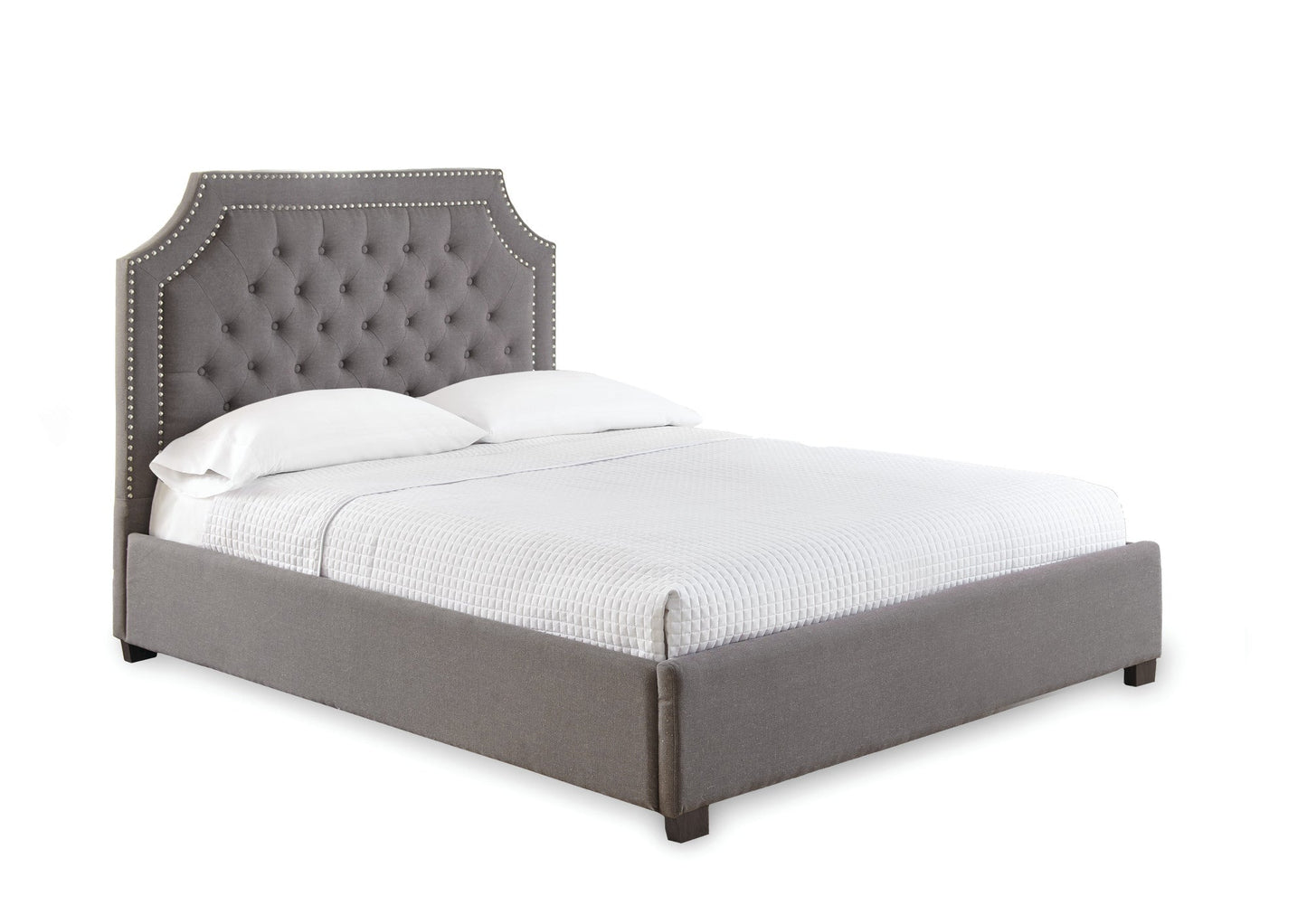 Wilshire Queen Gray Upholstered