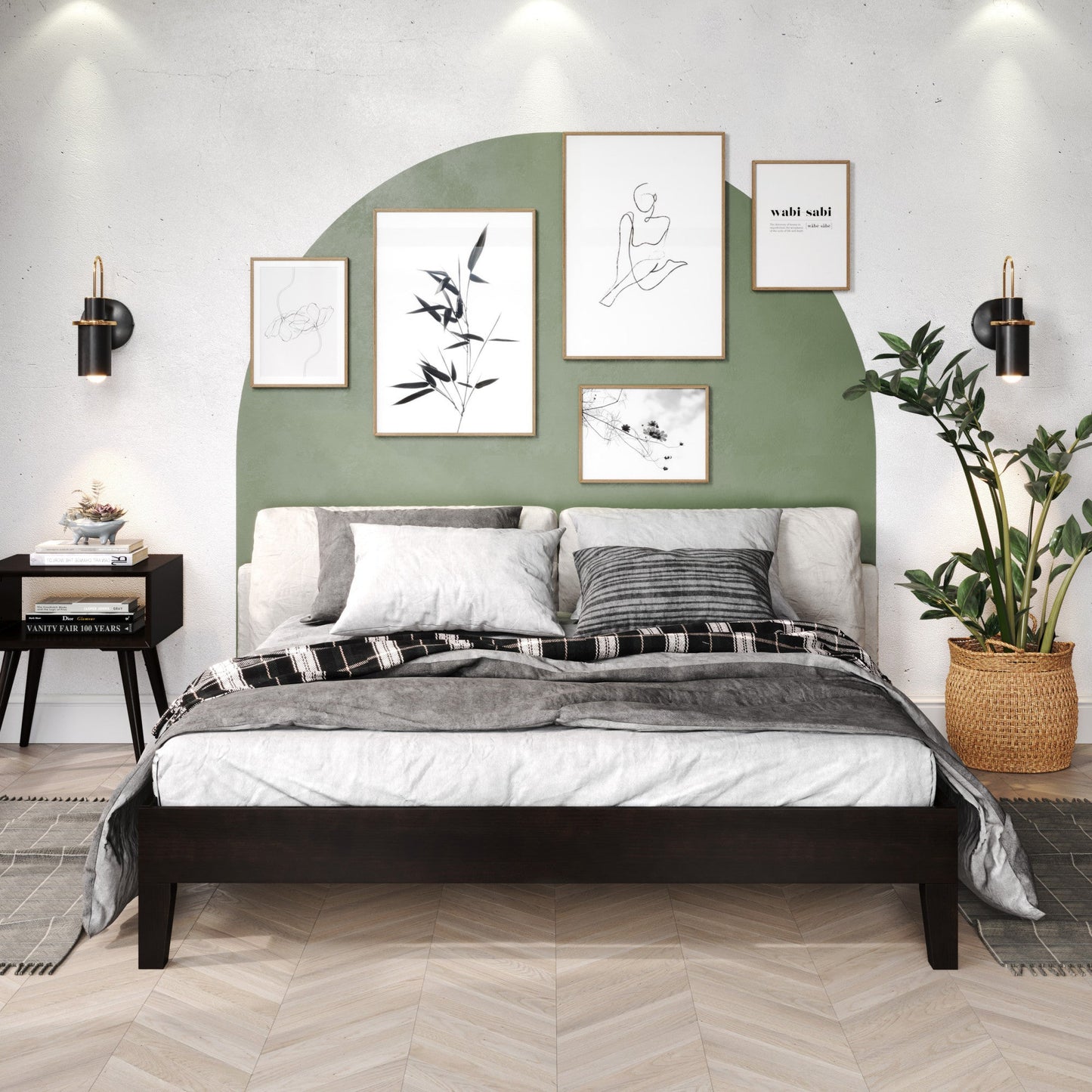 Nix Queen Platform Bed Black