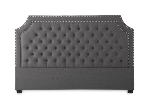 Wilshire King Gray Upholstered