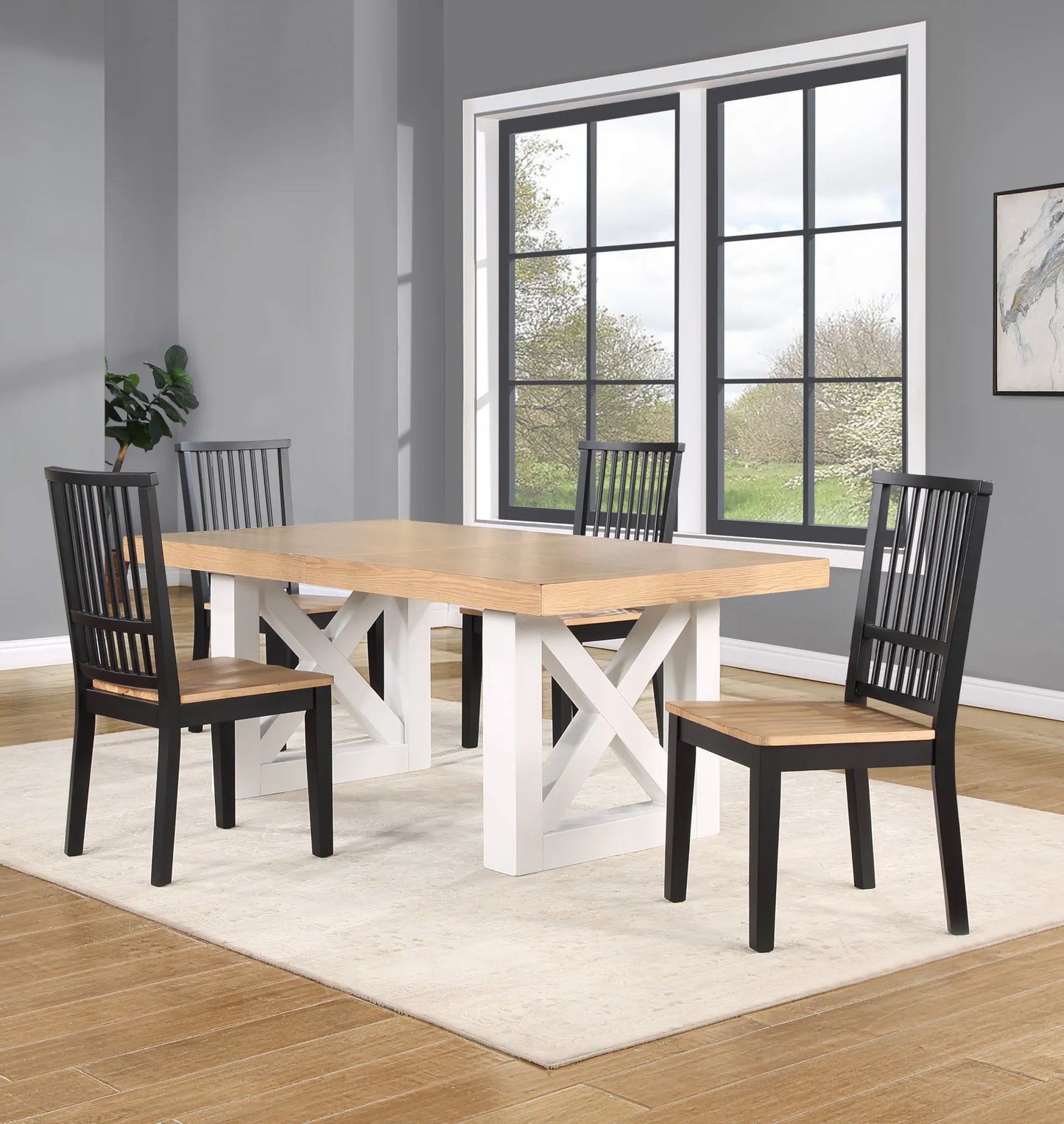 Magnolia Dining Table, 4 Side Chairs