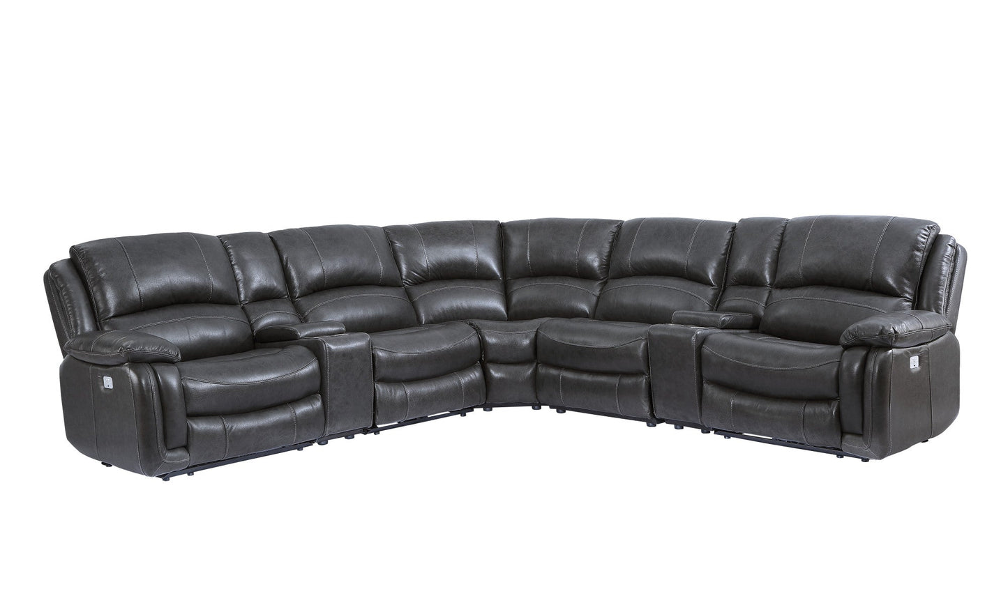 Denver Charcoal Sectional Armless Chair