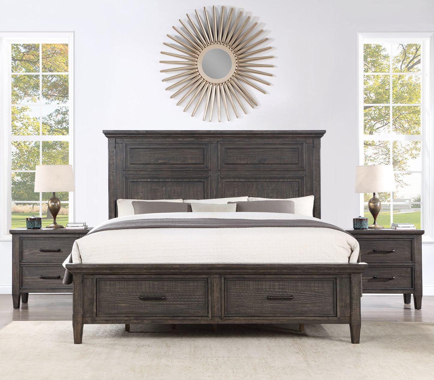 Riverdale Black Storage King Bed