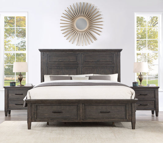 Riverdale Black Storage King Bed