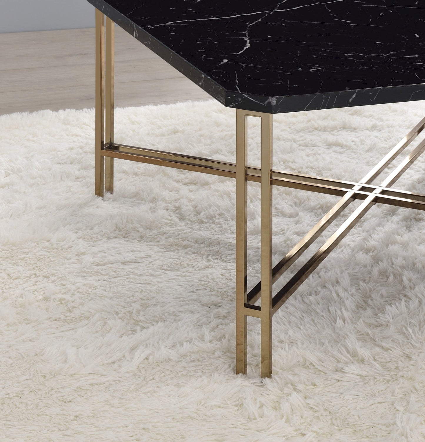 Daxton Faux Marble Top Square