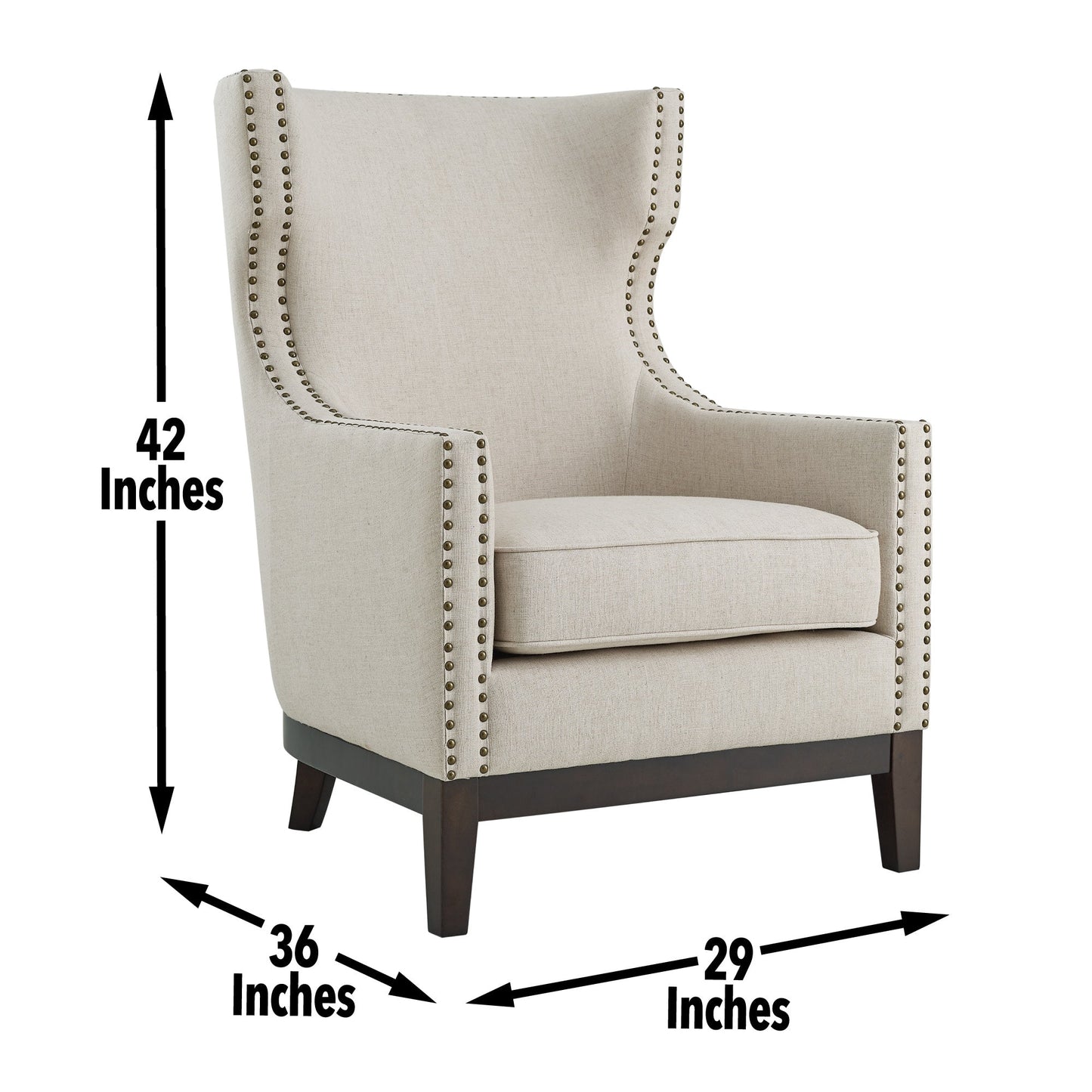 Roswell Linen Accent Chair w/