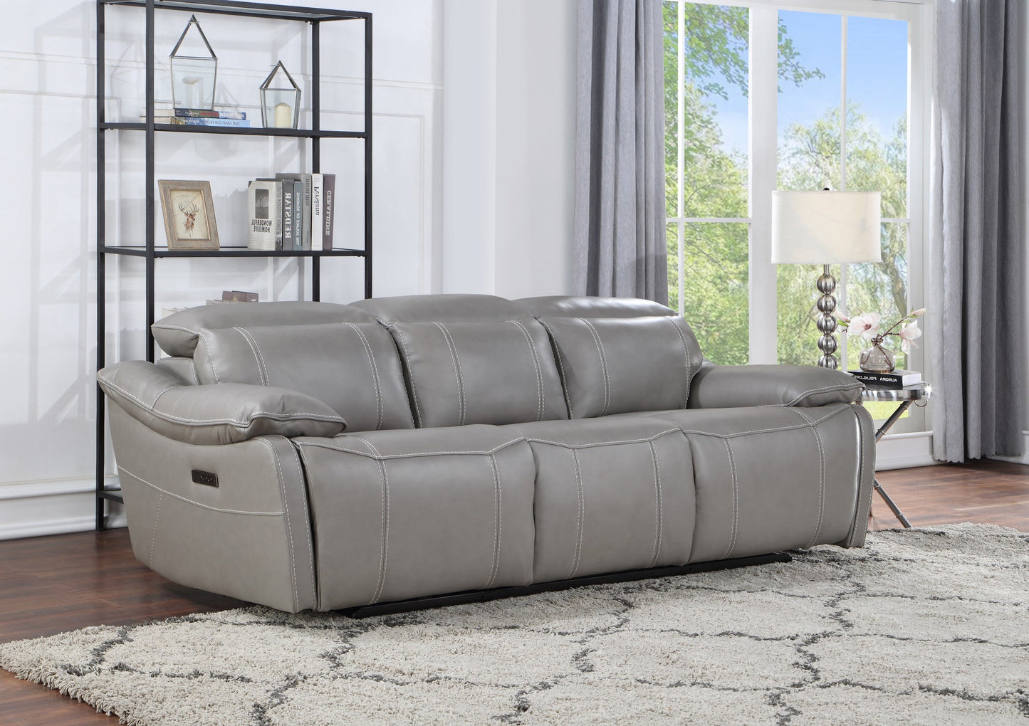 Alpine Leather P/P Sofa Smoke