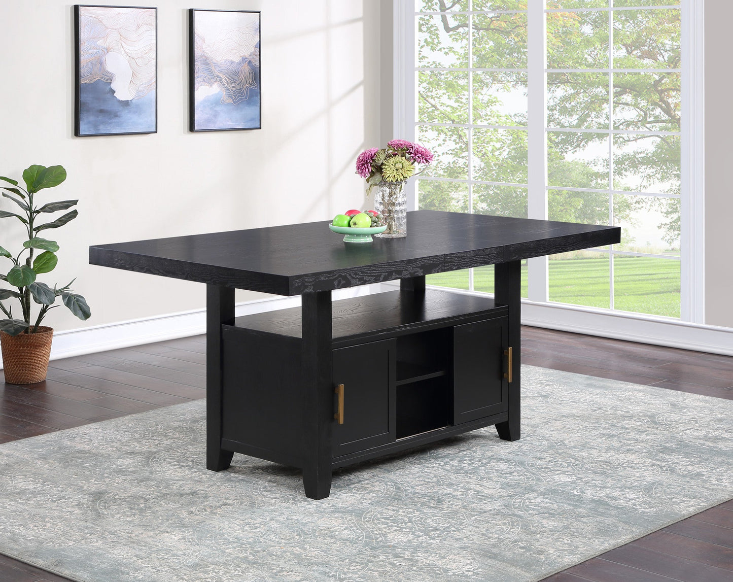 Yves Grey Chair 6PC Dining Set