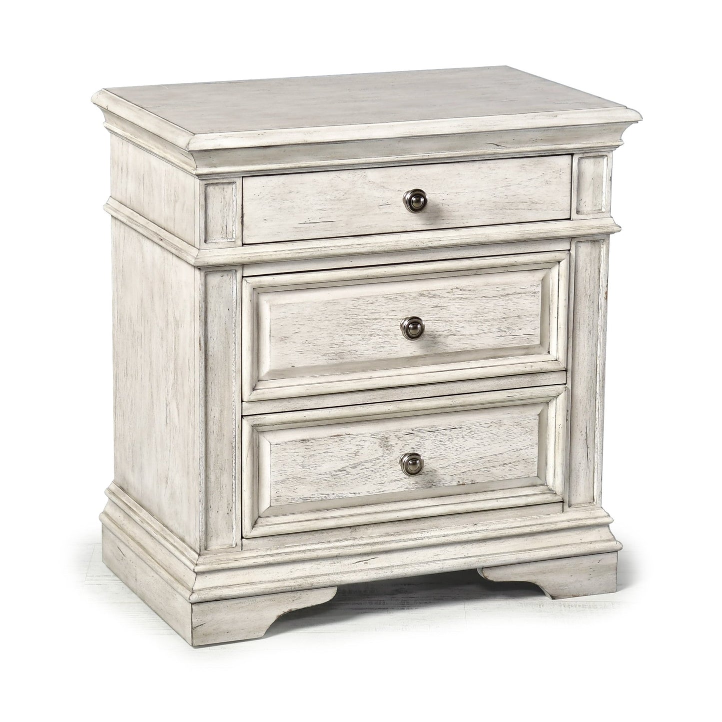 Highland Park Cathedral White Nightstand