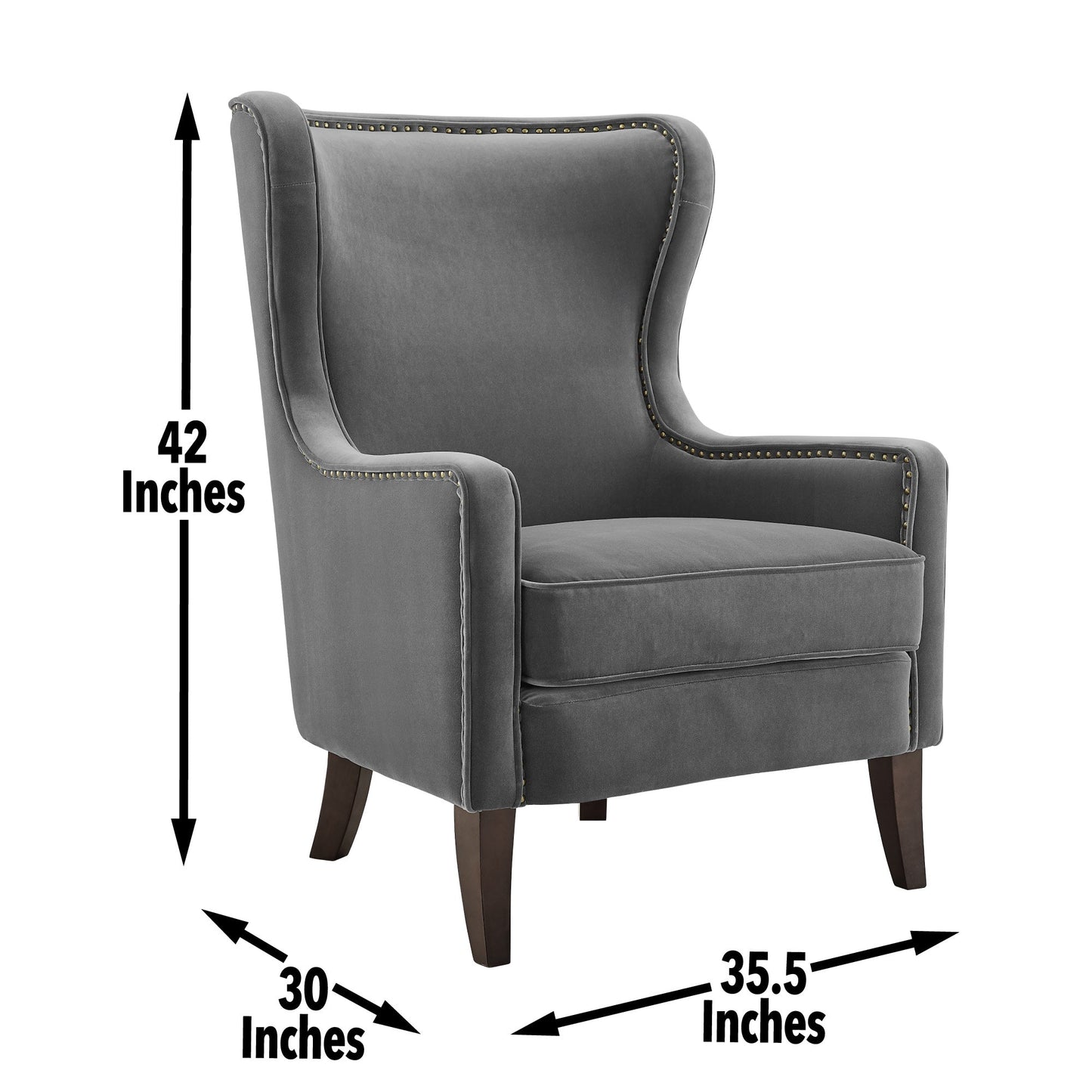 Rosco Velvet Accent Chair w/