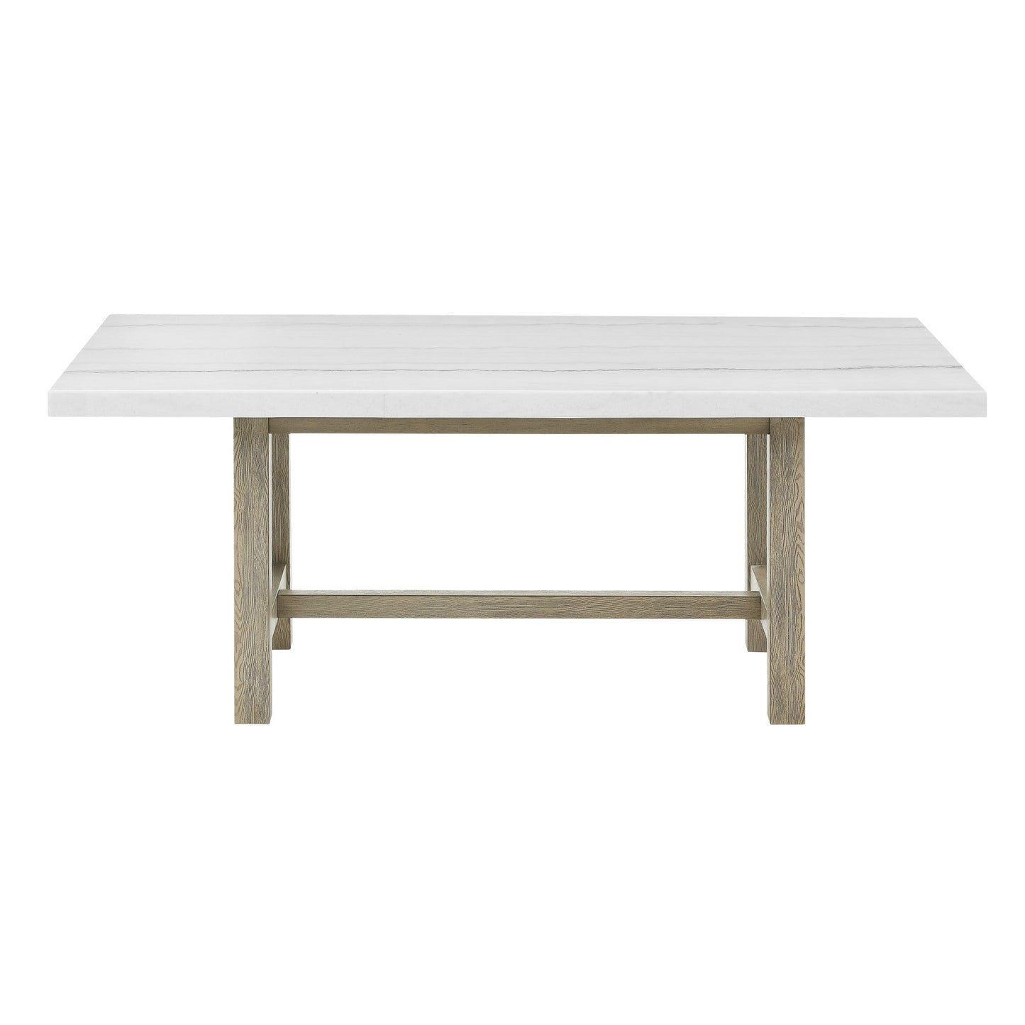 Carena Rectangle White Marble Top w/Stre