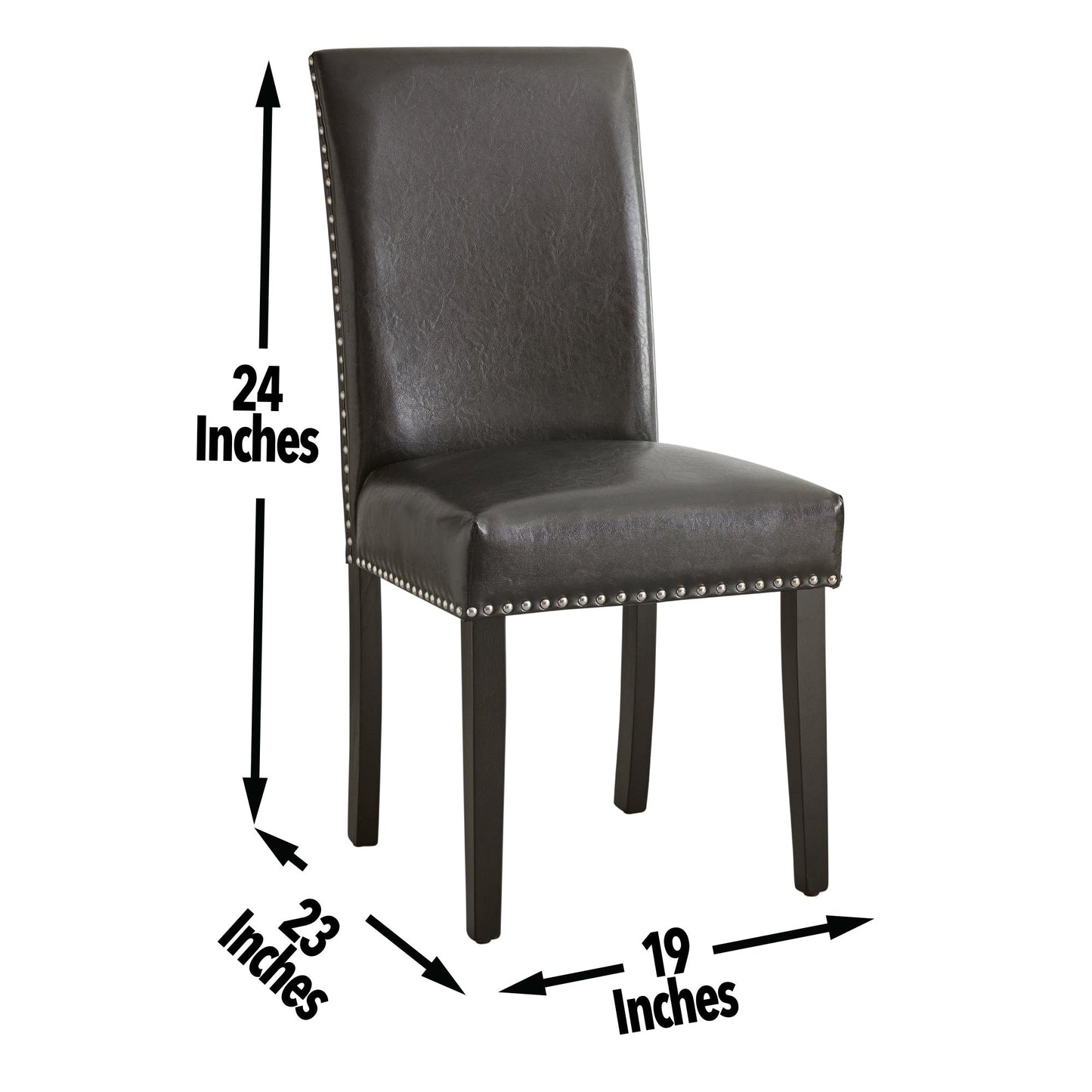 Verano Gray PU Side Chair