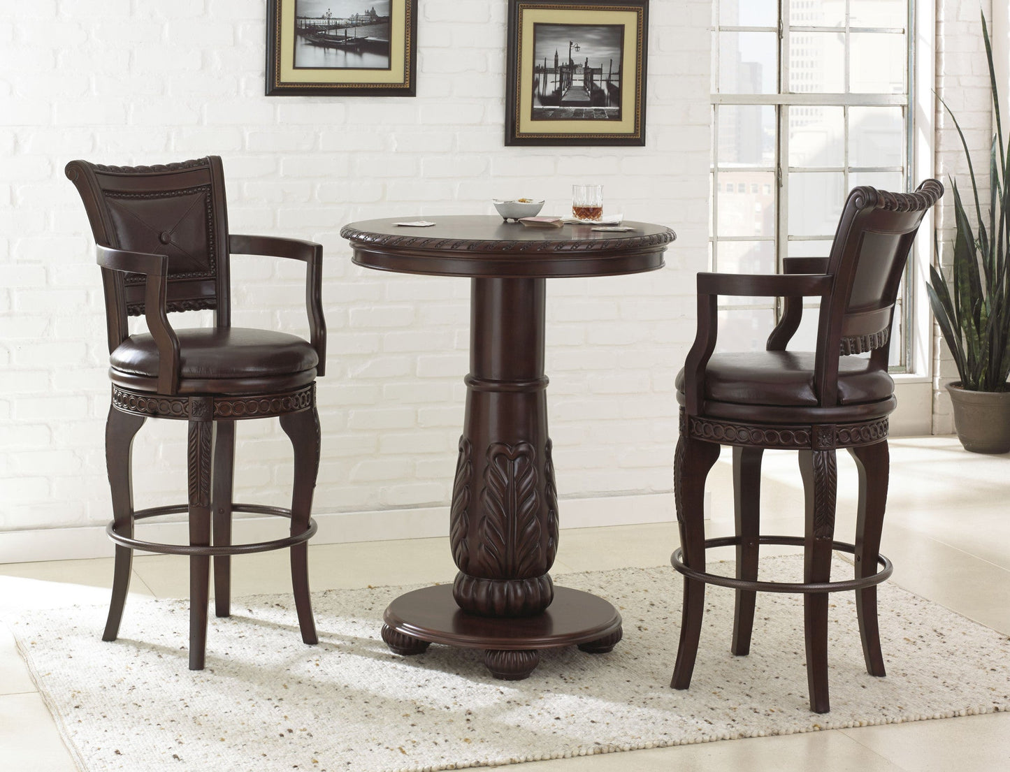 Antoinette PU Swivel Bar Chair