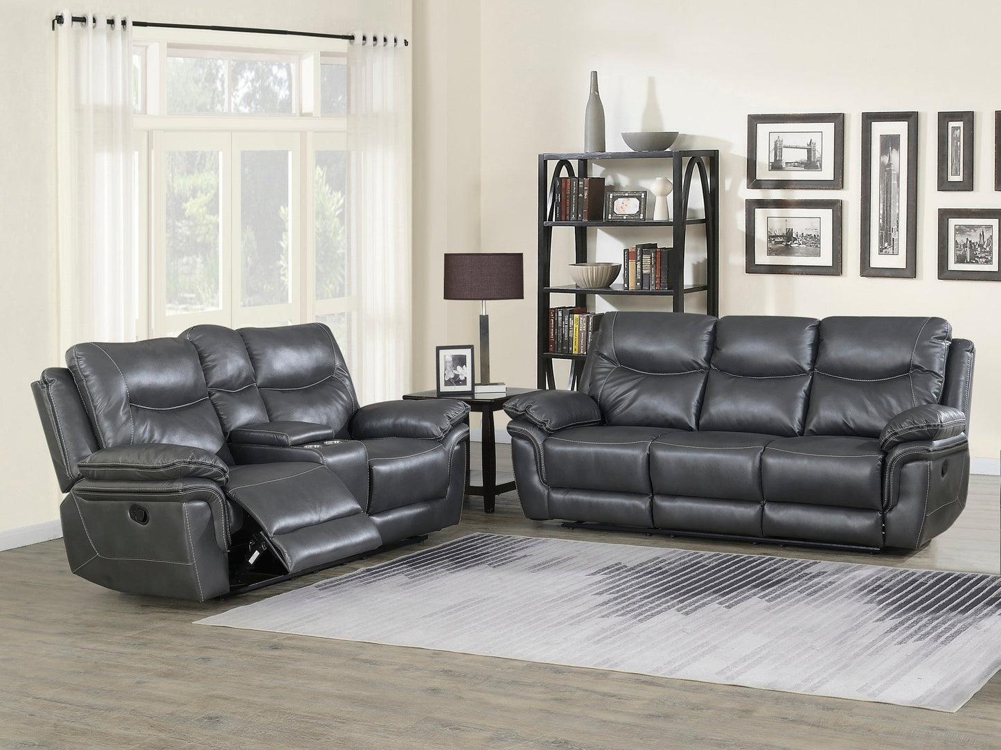 Isabella Grey Sofa and Loveseat Set