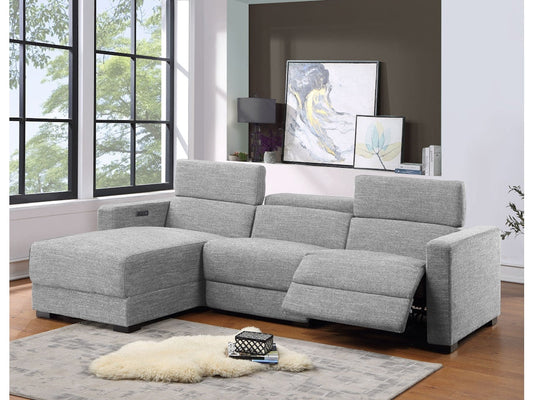 Zara Pumice Sectional RAF Dual Power Loveseat